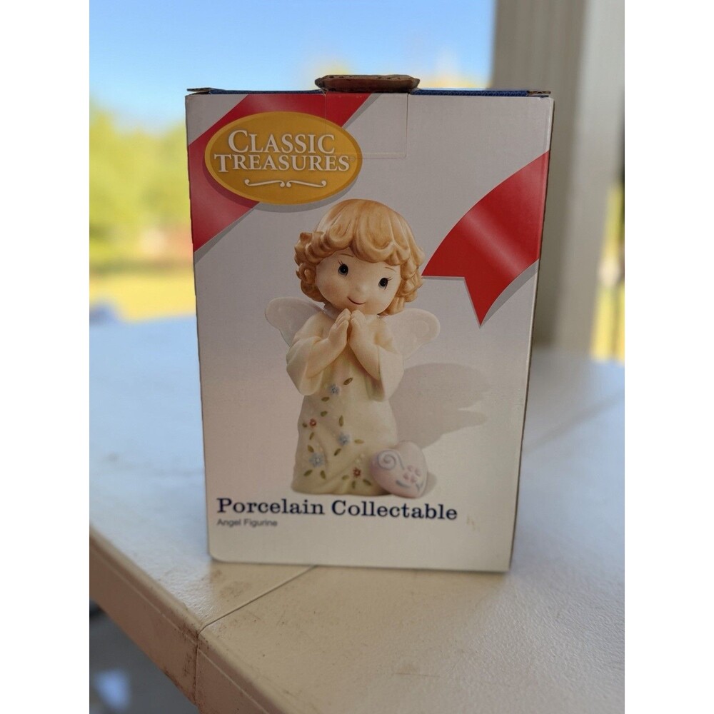 Classic Treasures Porcelain Angel Figurine With Heart – Vintage Collectible